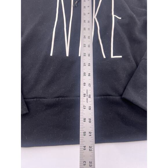 Nike Dri Fit Sweatshirt Womens Extra Large Black White Hooded Sports Y2K Active - Picture 4 of 9